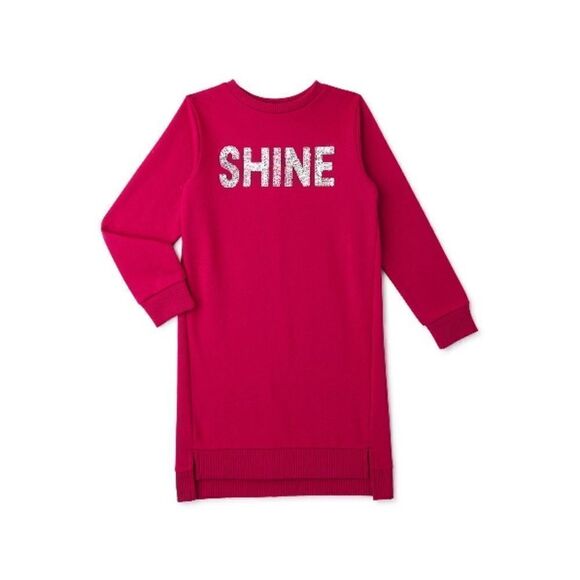 Girls Long Sleeve Sweatshirt Dress Top Size M 7/8 - Picture 1 of 4